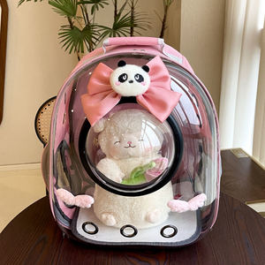 Large Capacity Eco-Friendly Outdoor Anti-Scratch Dog Cat Bird <b>Small</b> Animal <b>Backpack</b> Cute Transparent Pet Carrier Zipper Made - Product Image 4