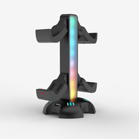 Support de rangement pour manette de jeu avec contrôle de la lumière RVB personnalisé pour accessoires PS5 Support de rangement pour manette de jeu