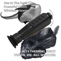 Caméra thermique de vision nocturne haute définition HTM AI15 toute neuve, résolution 384x288, grossissement 8x, WiFi 30fps