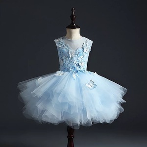 S0531G New Hot -selling Princess Children Wedding Powder Host Piano Flower Dress for Girls - Product Image 6