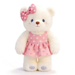 Ours en peluche personnalisé de haute qualité avec nœud et robe, rembourrage en coton PP, doux et mignon, pour enfants - Product Image 6