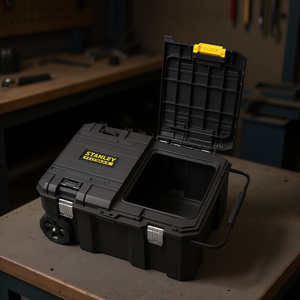 Caja de Almacenamiento de Herramientas con Ruedas Fatmax de 113 Litros, de Plástico, con Asa y Ruedas, Garantía de 3 Años, para Uso en Taller - Product Image 3
