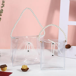 Red Joy Candy Gift Bag Bolso lindo personalizado Net para <span class=keywords><strong>el</strong></span> día del maestro Inns Packaging Bolsa de regalo de transporte de PVC transparente - Product Image 6