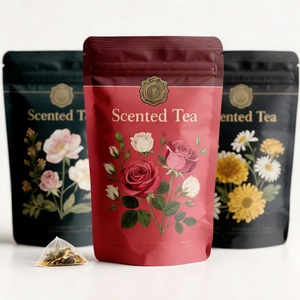 Custom Printed Design Logo Aluminum Foil Food Grade Stand up Pouch Flower Tea Plastic Packaging <b>Bags</b> with Zipper - Product Image 2
