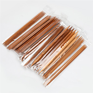 75pcs 20cm Aiguilles à <span class=keywords><strong>tricoter</strong></span> en bambou carbonisé à double pointe <span class=keywords><strong>15</strong></span> tailles 2.0-10mm Ensemble d'aiguilles à crochet pour fil à <span class=keywords><strong>tricoter</strong></span> tissage artisanat - Product Image 5