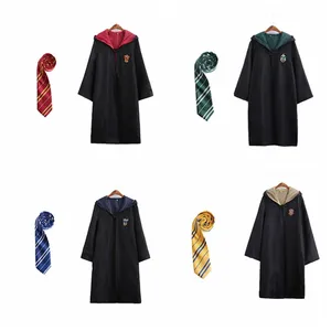 HP Cosplay Costume Kids and Adult Robe Cloak Halloween Party Costumes /Cloak With ties