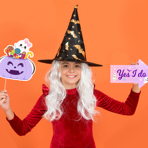 Décorations et accessoires photo pour enterrement de vie de jeune fille et fête prénuptiale sur le thème 'Elle a dit oui' pour Halloween et occasions de mariage, style mode - Product Image 5