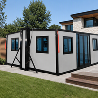 Maison conteneur pliable et extensible de la série 700, préfabriquée, modulaire, économique en termes de frais de transport, unité mobile.