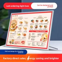 Oferta especial de Black Friday Marco de póster A4 con menú de pantalla LED de aluminio rectangular ultrafino para supermercados y cines