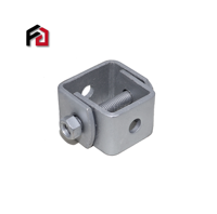 Support de projecteur en acier profilé en C HDG, plaqué zinc, avec pince réglable, charnière, support de fixation