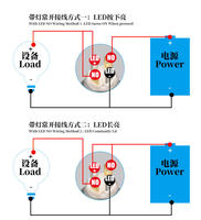 Interrupteur à bouton-poussoir momentané auto-réinitialisable en laiton nickelé, étanche, avec anneau lumineux LED haute luminosité de 10 mm