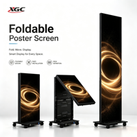Hohe Helligkeit 600 Nits 3840HZ HDR10 IP40 Wasserdichter LED-Poster-Bildschirm Digitale Beschilderung Indoor-Werbung Totem-Display Bushaltestellen-Bildschirm