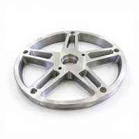 Disque de roue en alliage d'aluminium à 6 branches usiné sur mesure par CNC, plaque de bride en aluminium 6061 pour équipement d'automatisation OEM ODM