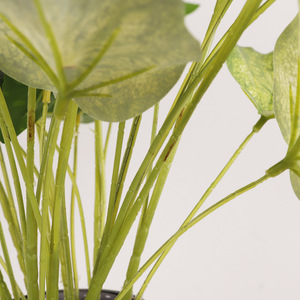 Plantas Verdes Artificiales con Hojas de Begonia, Alta Simulación, Decoración de Escritorio Interior, Alambre de Plástico QH 57076 - Product Image 4