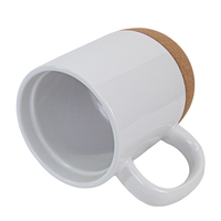 Vente en gros Tasse en céramique personnalisée de sublimation de 13oz avec couvercles en plastique Tasse en céramique de haute qualité écologique avec poignée et sublimation