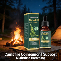 Gouttes d'extrait de feuille de molène personnalisées 60 ml – Complément alimentaire pour le soutien pulmonaire