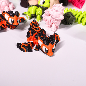 Service d'impression 3D personnalisé : Œuf de dragon articulé, dinosaure éclosant, flexible en PLA/PETG, décoration de bureau, vente en gros - Product Image 2