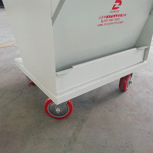 Cubo basculante apilable Tolva de descarga automática para transportador de virutas - Product Image 3