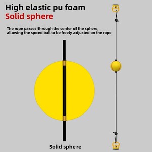 Balón de velocidad para entrenamiento de boxeo y fitness, tipo colgante o de pie para uso doméstico, sin necesidad de instalación - Product Image 2