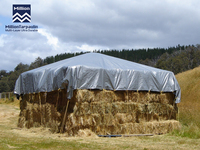 Bâche PE MILLION 180 g/m² noire et grise, pliable, portable, facile à nettoyer, pour verger, ferme, protection contre la pluie, rouleau de bâche PE