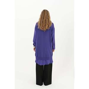 Túnica Elegante Morada para Mujer Puane con Detalles de Cuello Camisero, Tela Suave y Cómoda para Uso Diario y Ocasiones Especiales - Product Image 3