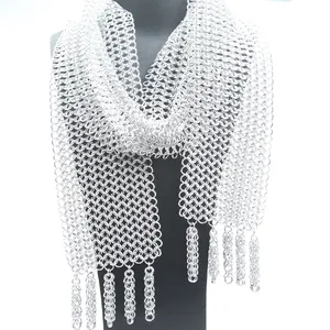 Hobbyworker Customized Aluminum Chainmail Scarf Knife Out Proof Scarf for DIY Jewelry Making