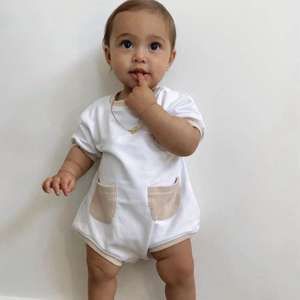 ชุดจั๊มสูทเด็กทารกผ้าฝ้ายเฟรนช์เทอร์รี่เนื้อนุ่ม แขนยาว มีกระเป๋าแบบริบ - Product Image 4