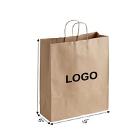 Sacs shopping en papier kraft brun personnalisés avec logo, vente en gros, directement de l'usine, haute qualité, emballage cadeau écologique