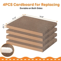 4-Pack Boîte à gratter réversible en carton en forme de L pour chat