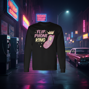 <b>90s</b> Classic Aesthetic Flip Phones Vintage Clamshell Phone Long Sleeve <b>T</b>-<b>Shirt</b> PromotionalT - Product Image 3