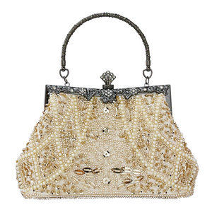 Bolso de Mano de Lujo con Perlas, de Alta Calidad, para Damas, Estilo Elegante para Fiestas y Bodas - Product Image 1