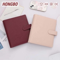 Hongbo galet cuir Luxe 39 couleur 6 bague en or A5 mensuel/hebdomadaire/quotidien Agenda planificateur classeur avec personnalisation disponible