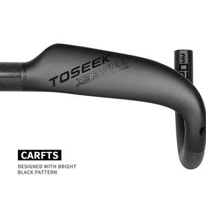 Guidon de vélo de route TOSEEK en fibre de carbone, guidon de vélo de route Cruiser avec diamètre de serrage de 31,8 mm et largeur de 400-440 mm, pièces de vélo - Product Image 5