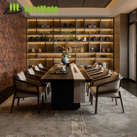 Ensemble table ronde et banquette en bois massif traditionnel, durable, avec mousse haute densité, pour hôtel et restaurant, 4 places