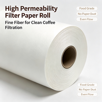 Hoogdoorlatend, milieuvriendelijk, wegwerpbaar koffiefilterpapier van 10 cm, 350 m/rol, kleine rol, voor restaurants, hotels en koffieverbruiksartikelen