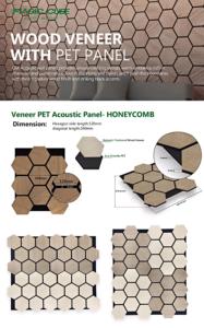 Pannelli Acustici Esagonali Moderni Akupanel a Nido d'Ape in Fibra di Poliestere, <span class=keywords><strong>Spessore</strong></span> 9+9mm, Densità 1350gsm, Pannelli Acustici da Parete per Hotel - Product Image 4