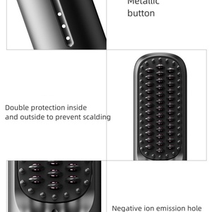 Portable Electric Hair Straightener Wireless Cordless Mini Hair Brush with Comb Battery Powered - Product Image 4