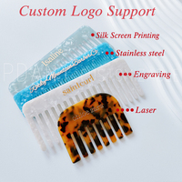 Peigne à cheveux en acétate en forme de cœur, mini peigne, antistatique, mignon, avec logo personnalisé PDANY, pour accessoires de cheveux portables