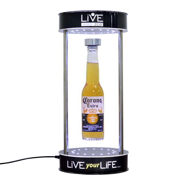 2026 Innovative Magnetic Floating Display Beer Bottle/can Levitating Acrylic Display
