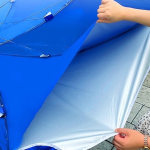 Promotional Windproof Heavy Duty Iron <b>Frame</b> Manual Opening UV Protection <b>Large</b> Beach Standing All-Season 8-Rib Umbrella - Product Image 3