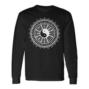 T-shirt à manches longues Feng Shui Bagua Map Yin Yang Taoist, design premium, pratique spirituelle - Product Image 2
