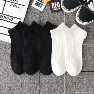 White Ankle <b>Socks</b> Breathable <b>Polyester</b> Fiber Daily Casual Wear Solid Color Stripes - Product Image 4