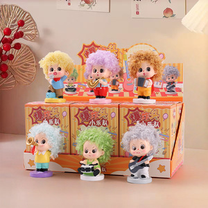 Nine O'Clock Cat Explosion Hair <b>Small</b> Band <b>Blind</b> Box 6pcs Set Random Collectible Figurines Desk Decor Gift - Product Image 5