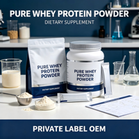 Poudre de protéines de lactosérum de qualité supérieure, bonne source de protéines pour l'apport nutritionnel quotidien, service OEM en gros