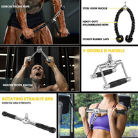 Câble de traction de 27 pouces en stock accessoire d'équipement de fitness corde de triceps en nylon pour l'entraînement de poids triceps