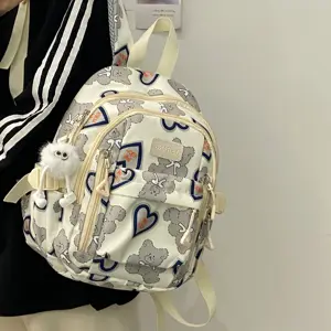 2024 yeni Mini sırt çantası öğrenci Schoolbag kadın çantası aşk sevimli sırt çantası