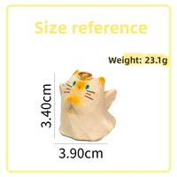 Décoration de table en résine en forme de chat de dessin animé, accessoires DIY pour roue de la chance, boîte mystère mignonne et tendance, fabriquée en Chine
