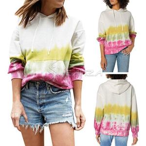 2025 nouveauté respirant sweat personnalisé cravate teinture à capuche femmes personnalisé conçu goutte épaule - Product Image 1