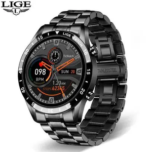 LIGE 0189 Usine Vente Directe de Haute Qualité Nouvelle Arrivée Personnaliser Étanche Promotionnel Hommes Montre Quartz Bracelet en Acier Inoxydable - Product Image 3