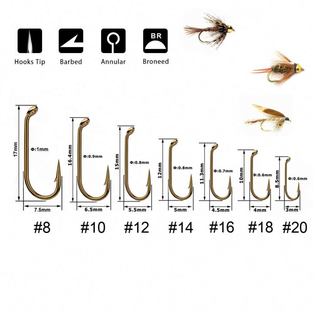Penpos Fly Fishing Hooks - Premium Sizes & Durability Penpos Fly Fishing Hooks - Premium Sizes & Durability